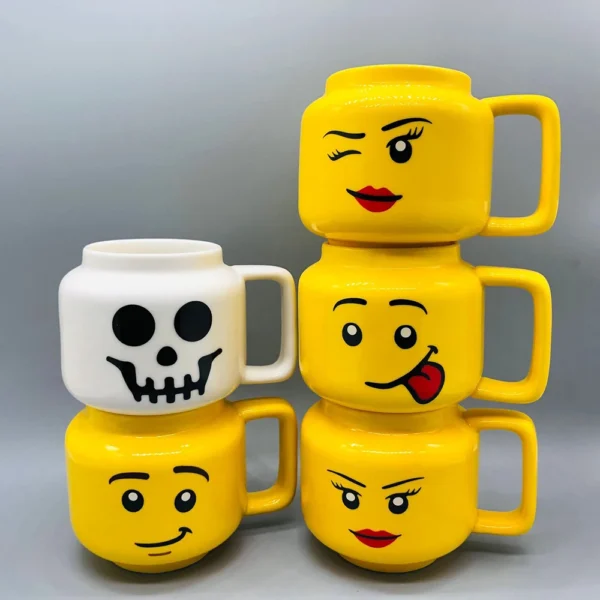 Cartoon Ceramic Mug Cup 250ML with Cute Impish Expression Figure Head Pattern Coffee Milk Tea Drinkware for Couple Friend Family - Image 6