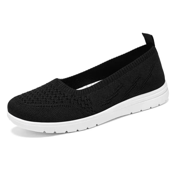 Women's Slip On Solid Color Shoes Summer Fashion Mesh Breathable Casual Shoes Walking Non Slip Platform Sandals Flats Loafers - Image 6