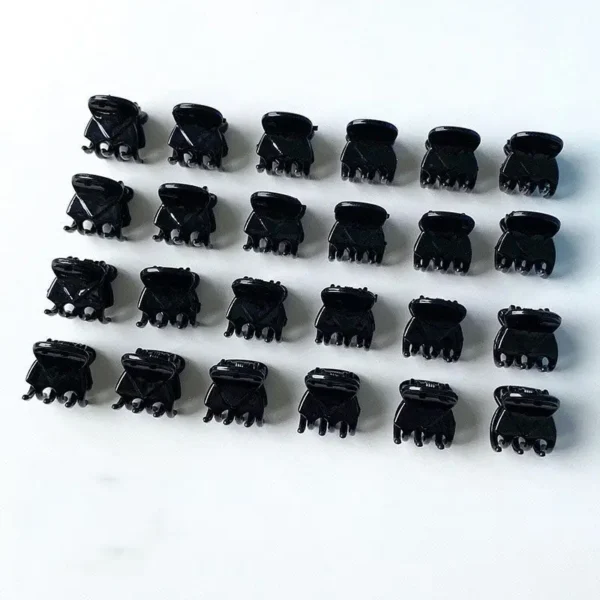 20PCS Mini Clip Headwear with Side Hair Clip, Princess Hair Clip, Small Grip Clip, Broken Bangs, Black Hair Clip Hair Accessory. - Image 2