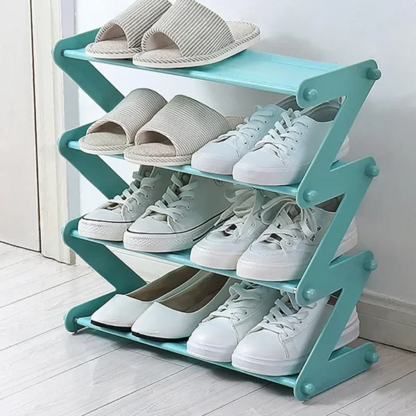 1 set - home simple multi-layer space saving X-shaped shoe rack, multi-functional combination shoe cabinet, storage cabinet - Image 5