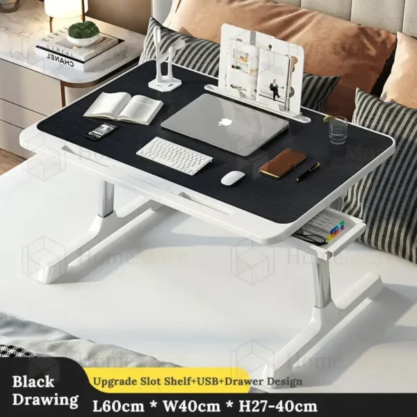 Bed folding table Lazy folding table Lifting and stretching Bedroom notebook Dormitory folding notebook computer table - Image 5