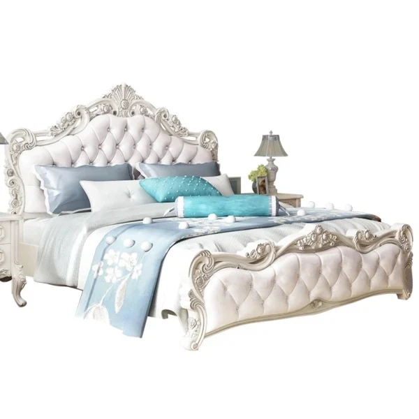 Princess Modern Designer Bedroom Set Double High End Bedding Luxury Bedroom Set Girl Design Letti E Mobili Nordic Furniture - Image 6