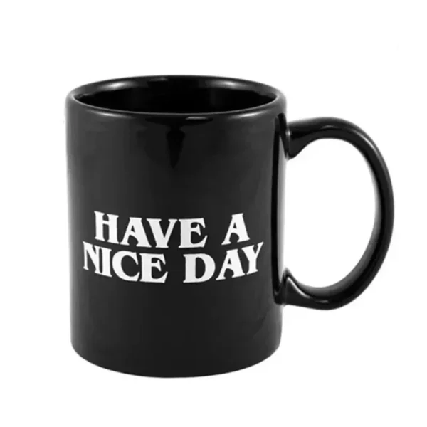 Vertical Middle Finger Cup Creative Mug Anime Films and Television Products Funny Ceramic Coffee Breakfast Cup Christmas Gift - Image 2