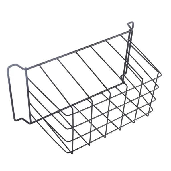 2Pcs Freezer Metal Wire Basket PE Coated Hanging Rack Organizer Bin Black for Refrigerator Shelves 8 Sizes Kitchen Accessories - Image 4