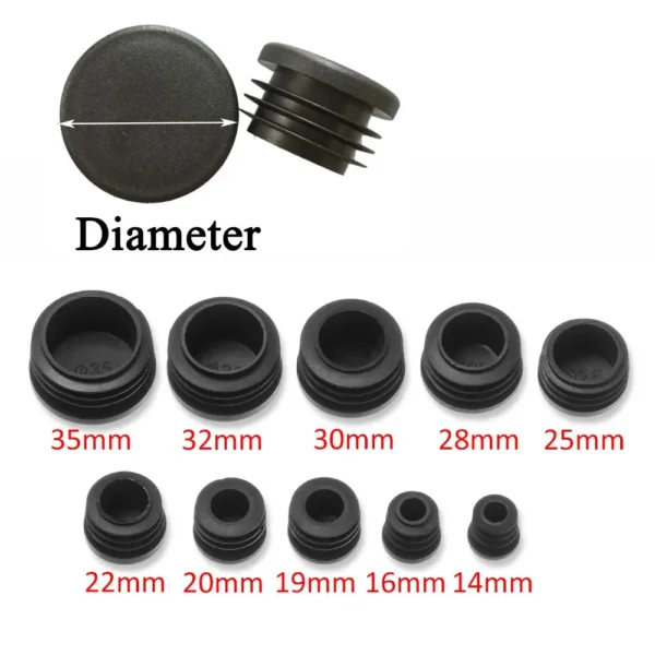 10pcs 12-45mm Chair Leg Caps Inner Hole Dust Cover Furniture Leg Plug Chair Blanking End Caps Floor Protector - Image 5