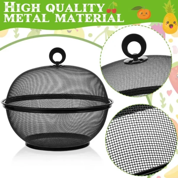 Mesh Fruit Basket with Lid Prevent Fly Stainless Steel Kitchen Drain Basket Vegetables Fruit Holder Kitchen Supplies ??? ?? ??? - Image 6