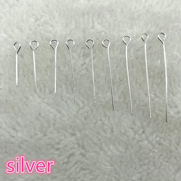 New 16 18 20 22 24 26 28 30 32mm Eye Head Pins Classic 6 Colors Plated Eye Pins for Jewelry Findings Making DIY Accessories - Image 4