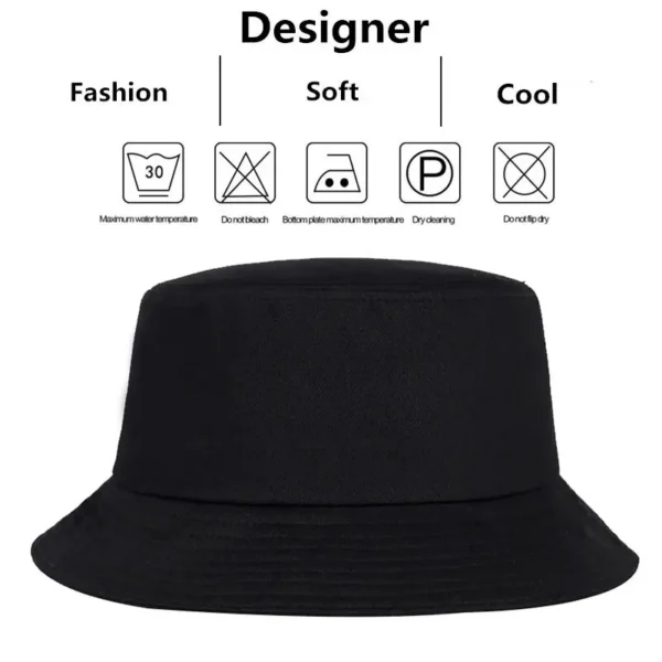 Unisex Solid Color Light Plate Personality Bucket Hats Fishermen Caps Outdoor Casual Cap Men Women Sunscreen Hat - Image 2