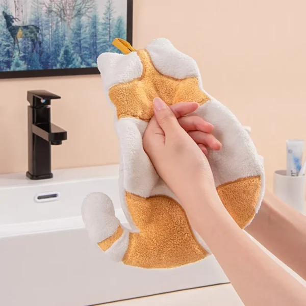 Super Absorbent Cute Cat Hand Towel Household Microfiber Kitchen Towel High-efficiency Tableware Cleaning Towel Kitchen Tools - Image 5