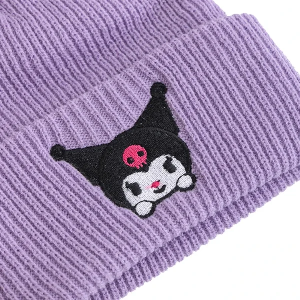 Hot Sale Saniro Hello Kitty Beanie Hat Women Cute Cartoon Cinnamoroll Melody Kuromi Winter Knitted Cap - Image 3