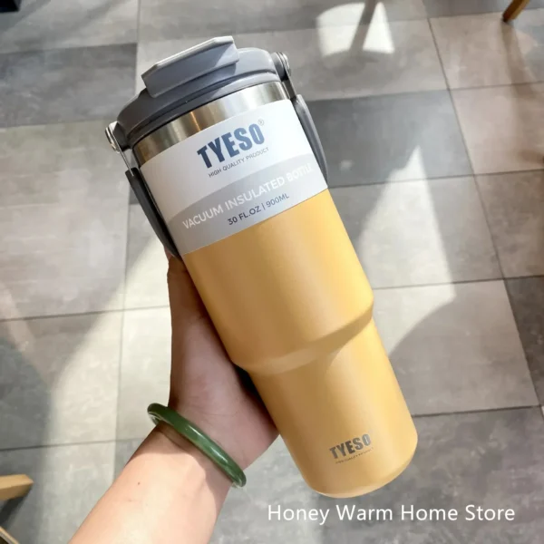 Tyeso Stainless Steel Coffee Cup Cold And Hot Double-layer Insulated Cup Tumbler Thermo Water Bottle Car Travel Mug Vacuum Flask - Image 6