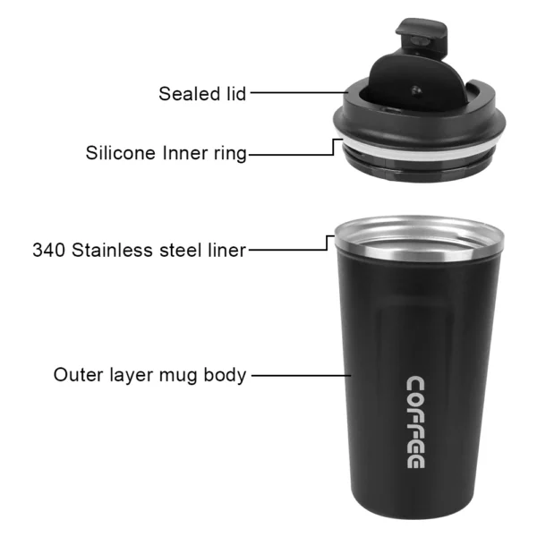 380/510ML Thermo Cafe Leak_Proof Travel Thermo Cup Double Stainless Steel for Tea Water Coffee Coffee Mug Car Thermos Mug - Image 3