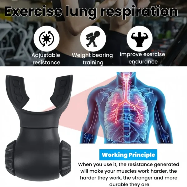 Fitness Accelerator | Breathing Trainer for Lungs Created&Studied by Experts | Breathing Exercise Device for Improving Strength - Image 4