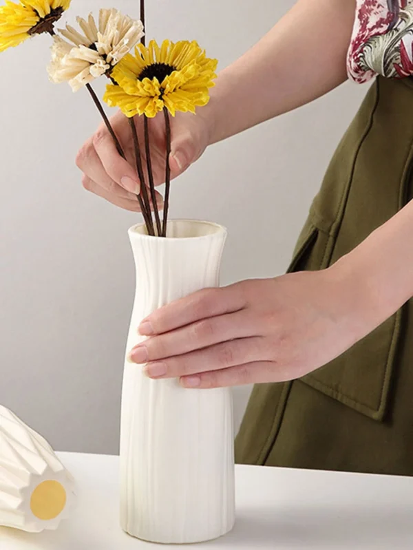 Home ins wind plastic vase living room fall-resistant simulation vase decoration Creative simple vase A model one - Image 5