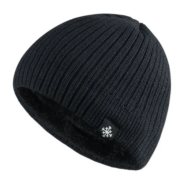 Autumn and Winter Thick Fleece Blended Knitted Hat for Men and Women - Image 5