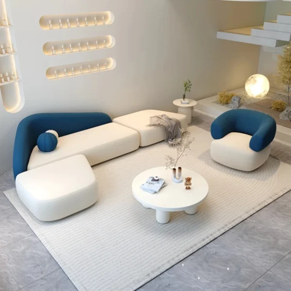 Relaxing Room Decor Living Room Sofas Sets Lounge Minimalist Sofas Recliner Puffs Lazy Couch Koltuk Takımı Trendy Furniture