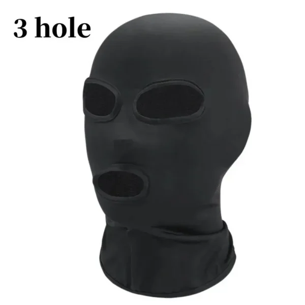 Black Full Face No Hole Cover Hat Women Men Army Tactical Cs Balaclava Cap Sun Uv Protection Bike Motorcycle Multi-Hole Ski Mask - Image 5