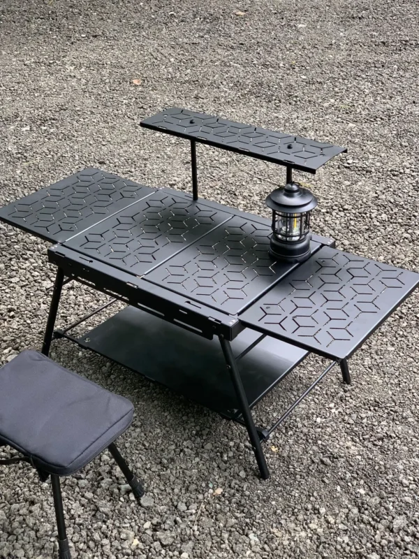 2024 Outdoor IGT Table Aluminum Alloy Two Unit Expansion Table Multi functional Blackening Lightweight Folding Table - Image 5