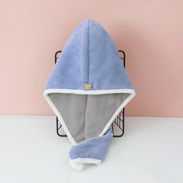 1pcs Women Hair Towel Wrap Drying Hair Turban Quick-dry Polyester Hair Towel Cap Hat Bath Hat Solid Towel Cap Super Absorption - Image 5