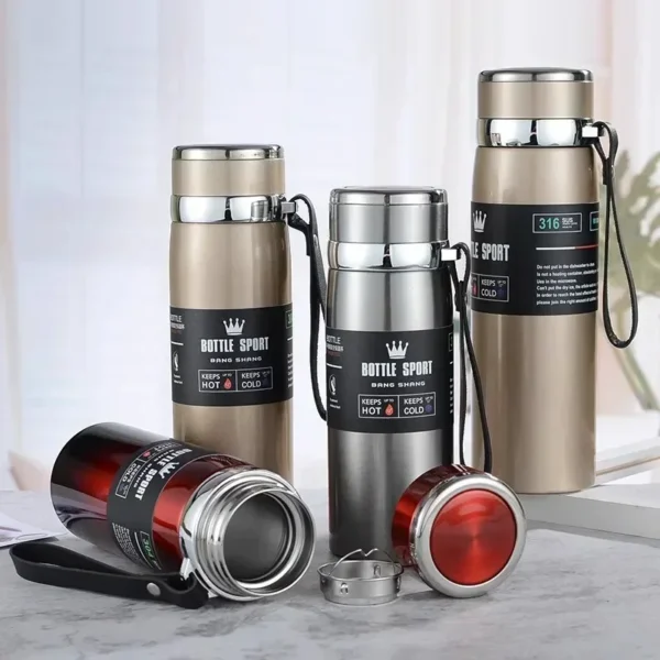 1L Thermal Water Bottle Keep Cold and Hot Water Bottle Thermos for Coffee Tea Vacuum Flasks Stainless Steel Thermos Bottle gifts - Image 6