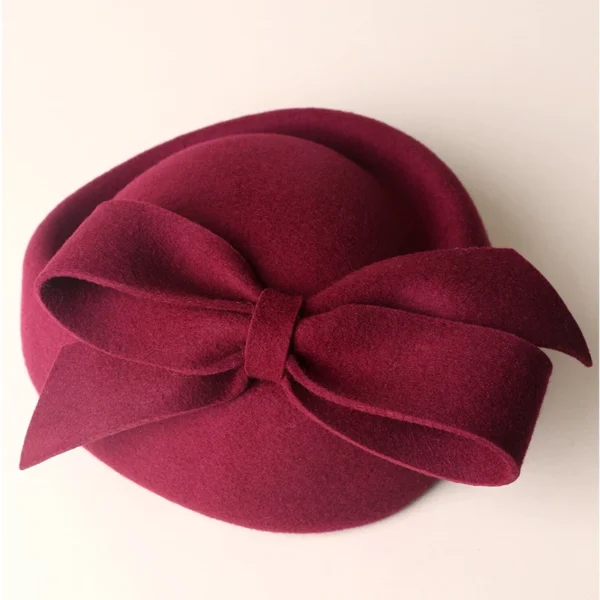 Women Church Fascinators Hats Black Vintage Wool Wedding Pillbox Tea Party Hat Fedora Felt Fedora Red For Ladies Derby Hat - Image 6