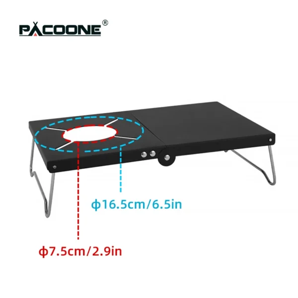 PACOONE Outdoor Camping Spider Stove Table Folding Portable Mini Table Insulated Stainless Steel Heating BBQ Gas Stove Bracket - Image 2