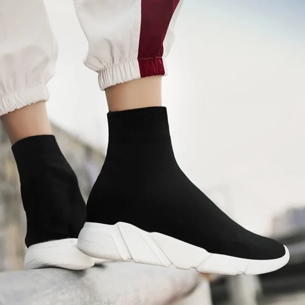 Summer Couple High Socks Sneakers Mesh Breathable Men's Running Shoes Comfortable Lightweight Sports Shoes For Women Size 35-47 - Image 2