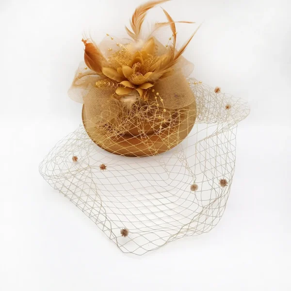 Fascinator Hats for Women 20s 50s Vintage Pillbox Hat Kentucky Derby Fascinators Flower Veil Hair Clip Wedding Tea Party Hat - Image 6