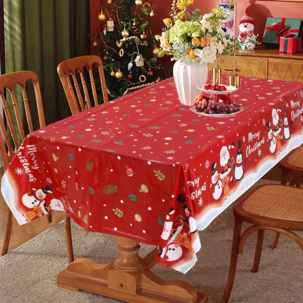 Christmas Tablecloth Merry Christmas Decorations For Home 2024 Xmas Table Cover Navidad Noel Table cloth Decor New year 2025 - Image 4