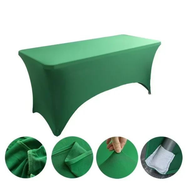 6FT 8FTSpandex Tablecloth High Stretch Wedding Hotel Birthday Table Cover for 4ft 5ft 6ft 8ft Folding Table Cocktail Tablecloth - Image 4