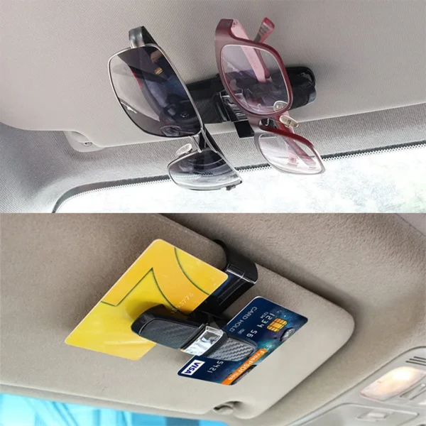 Car Glasses Case Universal Car Sun Visor Glasses Holder Sunglasses Clip Card Ticket Eyeglasses Holder Auto Interior Accessories - Image 3