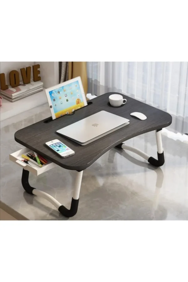 Portable Folding Multi-Purpose Laptop Tablet Desk And Breakfast stand, Laptop for Coffee Table, 2021 model, multi-function - Image 2