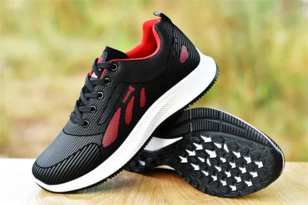 2024 summer new leather non-slip waterproof sports shoes walking shoes all casual fashionable shoes men's running shoes - Image 3