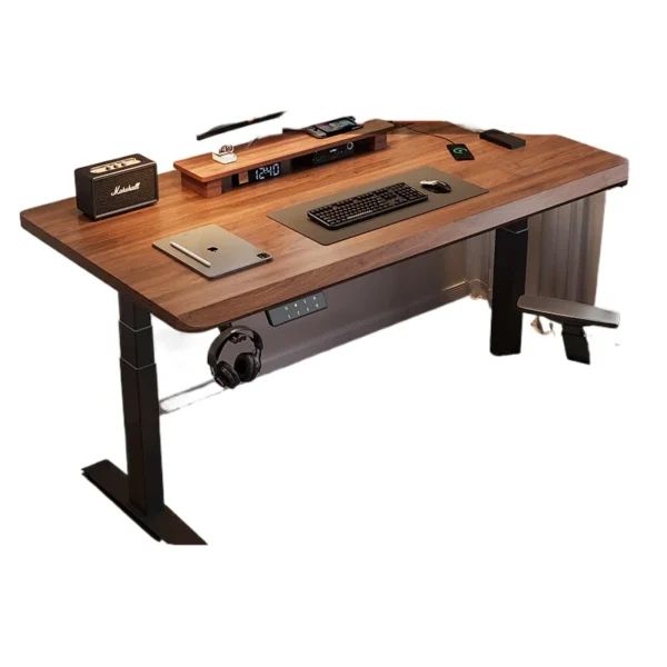 *Solid wood electric lifting computer desk study desk home office e-sports table liftable workbench