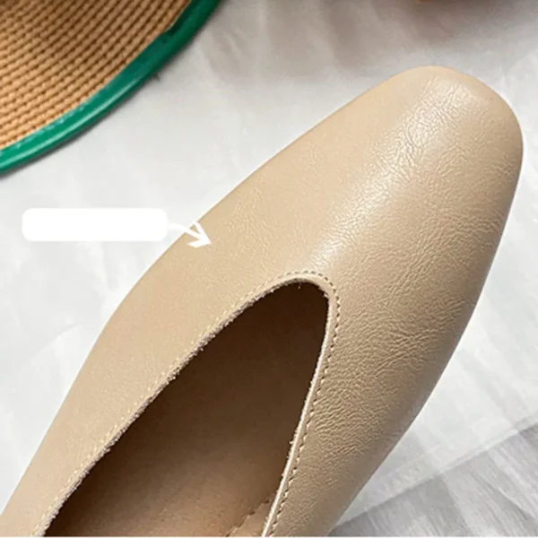 Woman Elegant Summer French Square Toe Green Mary Janes Cute Casual Flats Female Retro Shoes Low Heeled Soft Soled Flat Shoes - Image 5