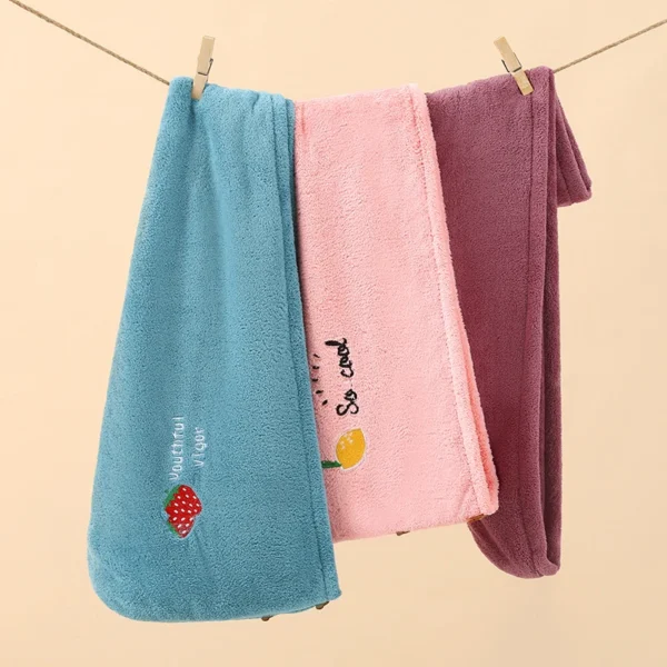 Women Soft Microfiber Towels Shower Cap Towel Bath Hats for Women Dry Hair Cap Quick Drying Soft for Lady Turban Head Girl Towel - Image 2