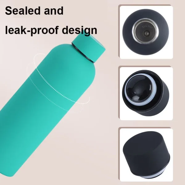 500/750ML Small Mouth Thermos Cup, Outdoor Stainless Steel Bottle, Rubber Paint Sports Kettle, Thickened Double Water Cup - Image 5