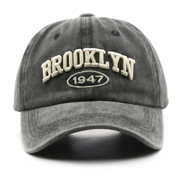 Retro brooklyn Letter Embroidery Baseball Caps Spring Summer Men Women Cotton Adjustable Casual Hat Hip Hop Streetwear Sun Hats - Image 2