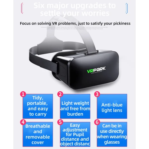 VR Glasses 3D Virtual Reality Headset Helmet For Phone Lenses Goggles Devices Viar Smart Smartphones Controller Cell Game Viewer - Image 4