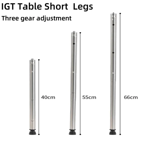 IGT 3 Unit Camping Table Free Combination Aluminium Alloy Table Pair With 4 PCS Third Gear Adjustable IGT Stainless Steel Legs - Image 5