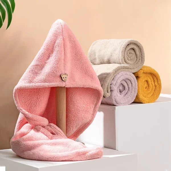 Microfiber Hair Towel,Premium Anti Frizz Hair Drying Wrap for Women & Men  Dry Hair Hat,Super Absorbent,Wrapped Bath Cap - Image 4