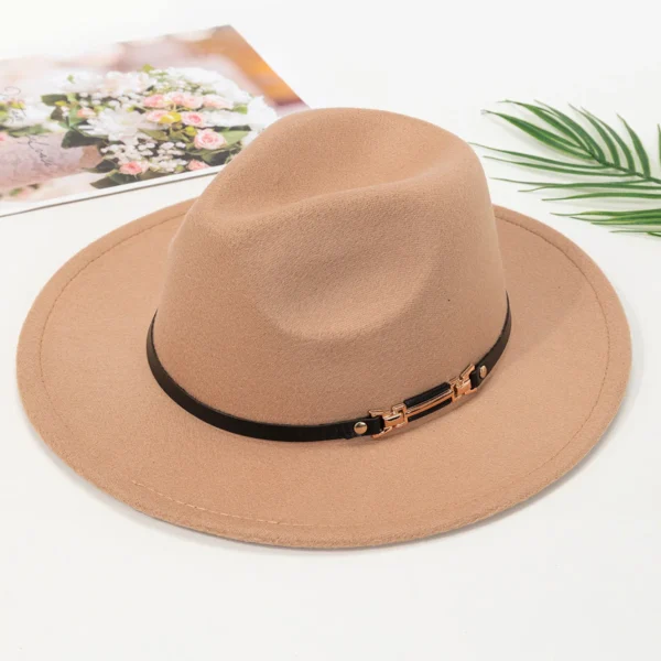 New Fashion Elegant Jazz Hat Woolen Hat Women's Spring Autumn Winter Woolen Fabric Vintage Literature Peaked cap - Image 5