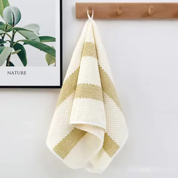 Bath Towel Washcloth Cotton Towel Solid Color Soft Absorbent Towels Multipurpose Use For Hotel Bathroom - Image 5