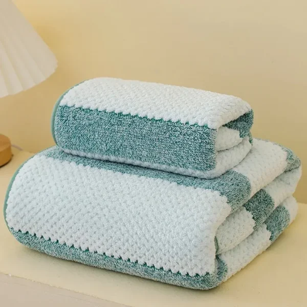 Bath Towel Washcloth Cotton Towel Solid Color Soft Absorbent Towels Multipurpose Use For Hotel Bathroom - Image 6