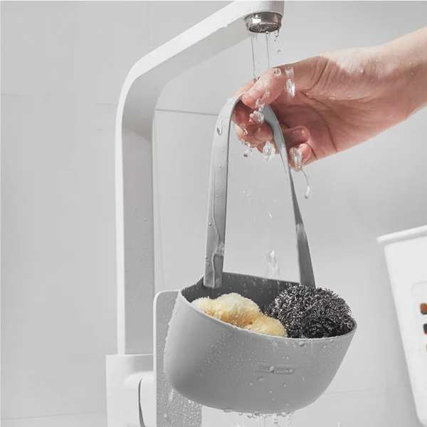 Kitchen Sink Sponge Holder Drainage Rack Hanging Basket Adjustable Faucet Holder Kitchen Bathroon Sink Accessories - Image 3