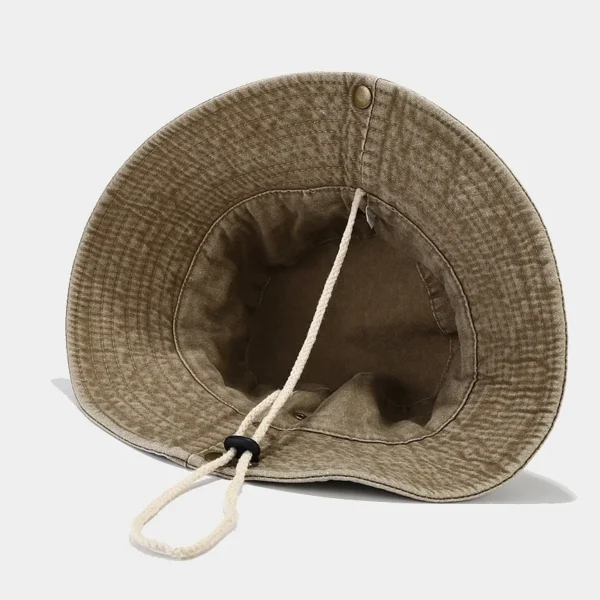 Cotton Stone-Washed Sun Hats for Men Women Wide Brim Fishing Hat Summer Bucket Hat Outdoor Safari Boonie Cap - Image 4