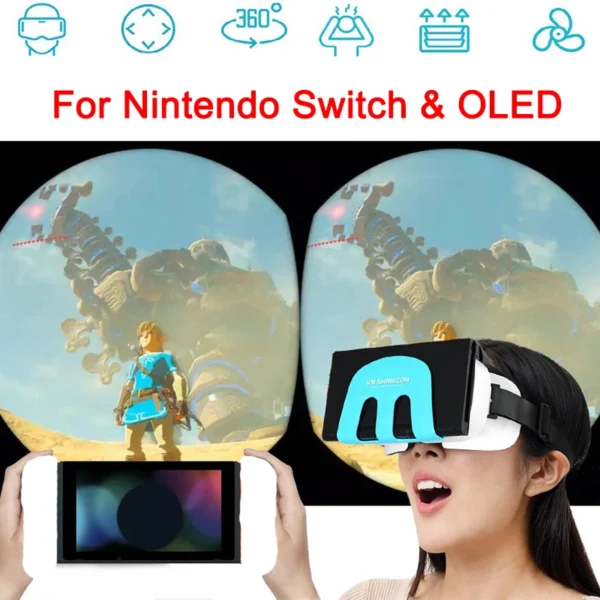 G11 VR Shinecon For Nintendo Switch & OLED 3D Virtual Reality VR Glasses Headset Devices Helmet Lense Goggles Gaming Accessories