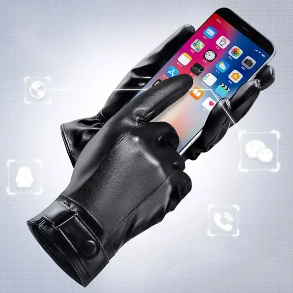 Winter Cycling Gloves Men's Motorcycle Winter Outdoor Waterproof And Cold Protection Pile Thick Riding Electric Car Warm Gloves - Image 3