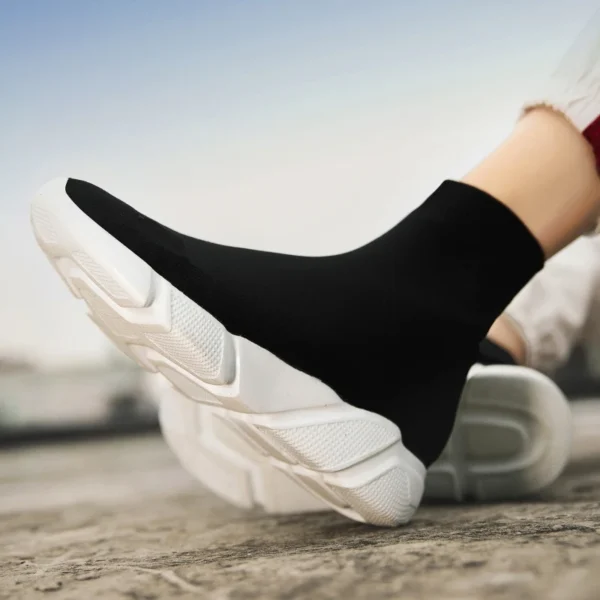 Summer Couple High Socks Sneakers Mesh Breathable Men's Running Shoes Comfortable Lightweight Sports Shoes For Women Size 35-47 - Image 4