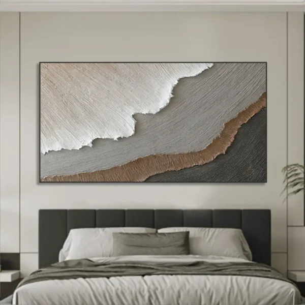 3D Ocean Waves Art Handmade Painting on Canvas Painting Party Texture Wall Art Wabi-Sabi Wall Art Living Room Fashion Room Decor